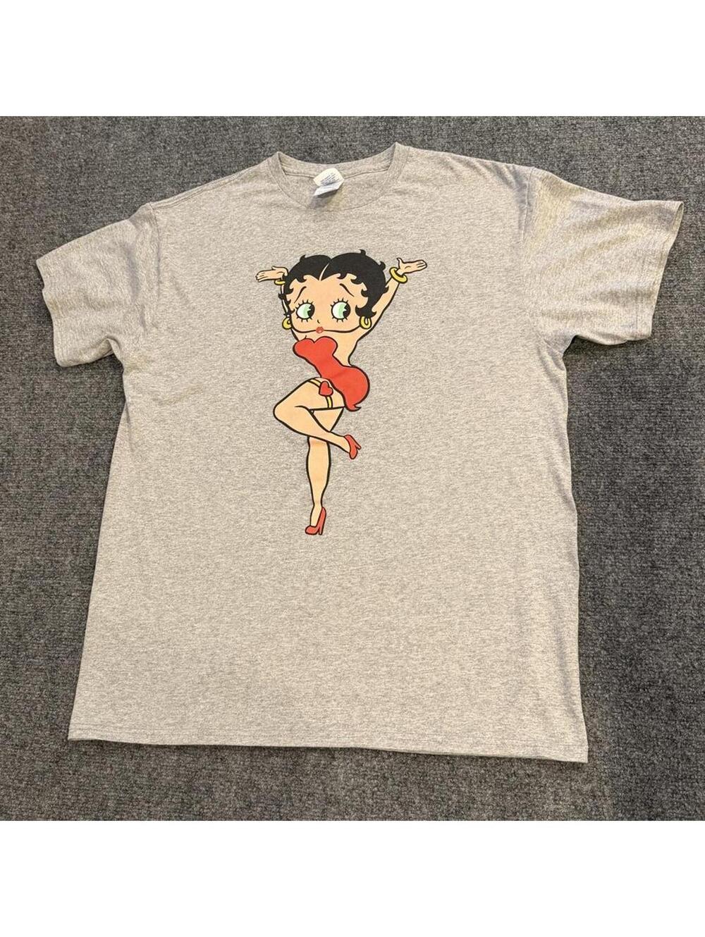 Vintage Y2K Betty Boop T-shirt Gray Women’s Large